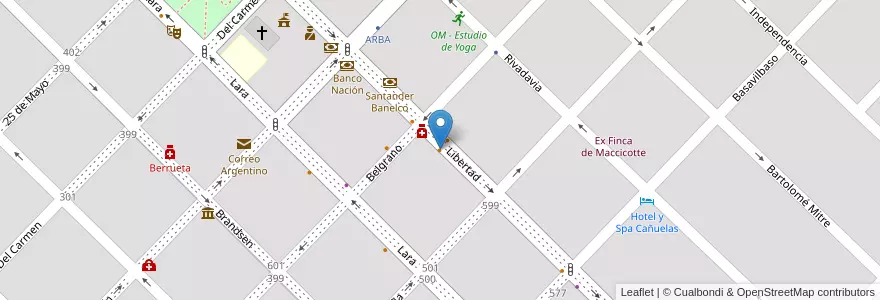 Mapa de ubicacion de Tres Jolie en Arjantin, Buenos Aires, Partido De Cañuelas, Cañuelas.