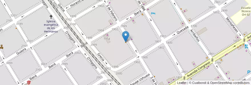 Mapa de ubicacion de Très en آرژانتین, Ciudad Autónoma De Buenos Aires, Buenos Aires, Comuna 13.