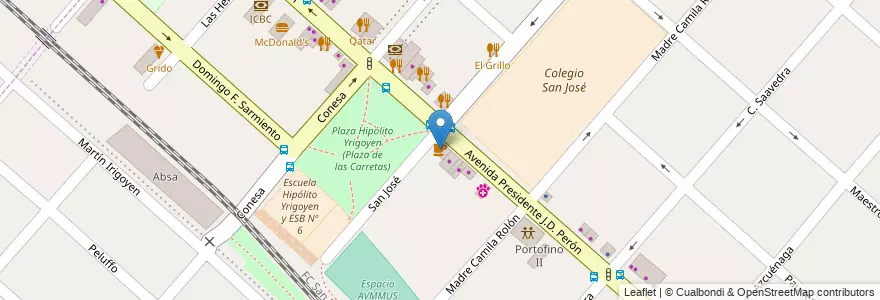 Mapa de ubicacion de Trevi en アルゼンチン, ブエノスアイレス州, Partido De San Miguel, Muñiz.