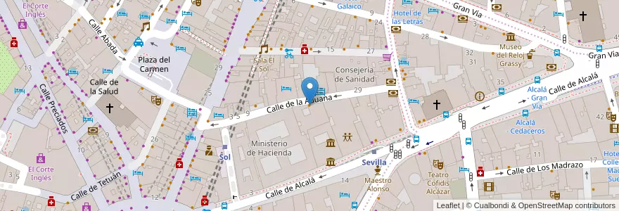 Mapa de ubicacion de Triana en Испания, Мадрид, Мадрид, Área Metropolitana De Madrid Y Corredor Del Henares, Мадрид.