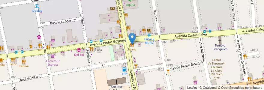 Mapa de ubicacion de Triana, Boedo en アルゼンチン, Ciudad Autónoma De Buenos Aires, Comuna 5, ブエノスアイレス.