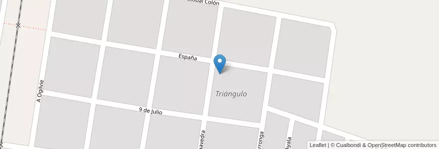 Mapa de ubicacion de Triángulo en Аргентина, Санта-Фе, Departamento Vera, Municipio De Vera, Vera.