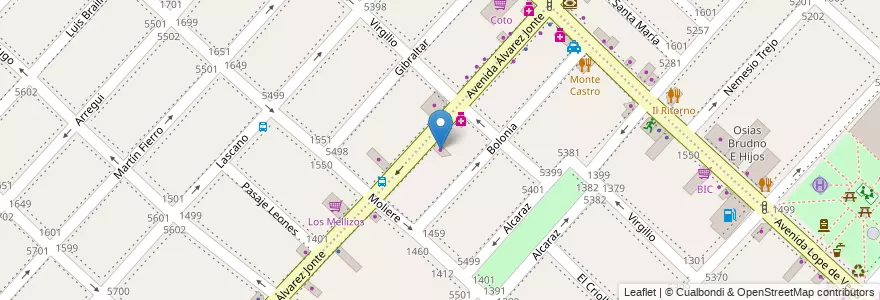 Mapa de ubicacion de Tribeca, Villa Luro en Аргентина, Буэнос-Айрес, Буэнос-Айрес, Comuna 10.