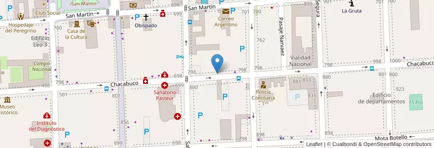 Mapa de ubicacion de Tribunal de Cuentas en آرژانتین, Catamarca, Departamento Capital, Municipio De San Fernando Del Valle De Catamarca, San Fernando Del Valle De Catamarca.