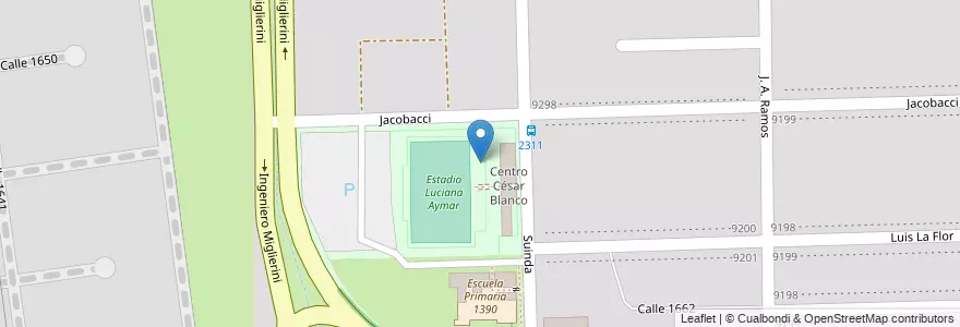 Mapa de ubicacion de Tribunas en الأرجنتين, سانتا في, Departamento Rosario, Municipio De Rosario, روساريو.