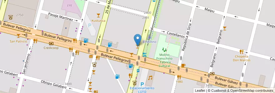 Mapa de ubicacion de Tribus en الأرجنتين, سانتا في, إدارة العاصمة, سانتا في العاصمة, سانتا في.