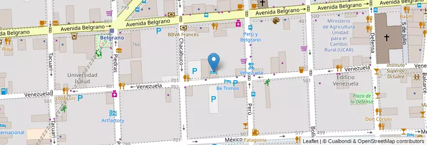 Mapa de ubicacion de Trimos Hotel, Montserrat en Argentine, Ciudad Autónoma De Buenos Aires, Comuna 1, Buenos Aires.