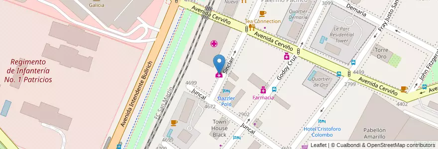 Mapa de ubicacion de Trinidad Medical Center, Palermo en Argentinien, Ciudad Autónoma De Buenos Aires, Buenos Aires, Comuna 14.