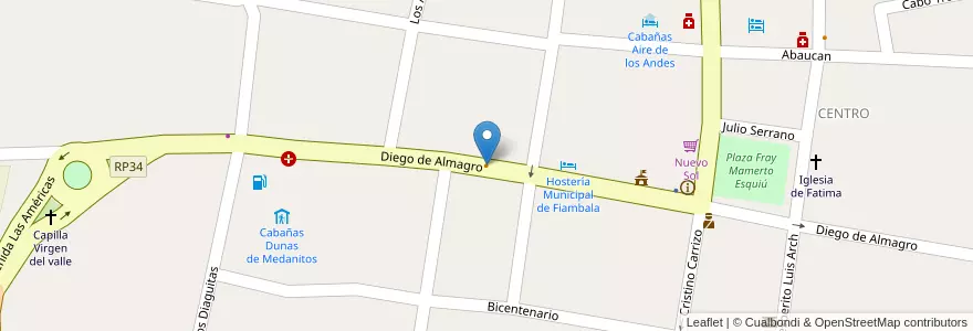 Mapa de ubicacion de Trinidad Restó Bar en Аргентина, Катамарка, Departamento Tinogasta, Municipio De Fiambalá, Fiambala.