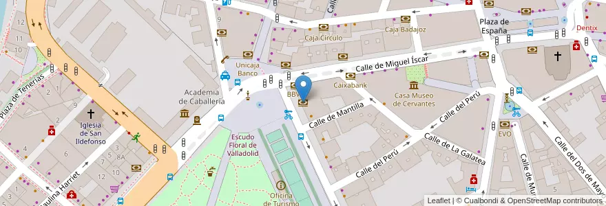 Mapa de ubicacion de Triodos Bank en España, Castilla Y León, Valladolid, Valladolid.