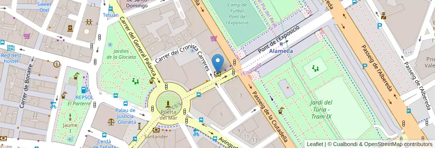 Mapa de ubicacion de Triodos Bank en スペイン, バレンシア州, València / Valencia, Comarca De València, València.