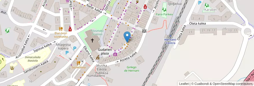 Mapa de ubicacion de Tripontzi en 西班牙, 巴斯克, Gipuzkoa, Donostialdea, Hernani.