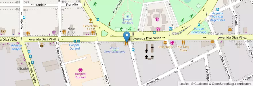 Mapa de ubicacion de Triskel, Caballito en 아르헨티나, Ciudad Autónoma De Buenos Aires, 부에노스아이레스, Comuna 6.