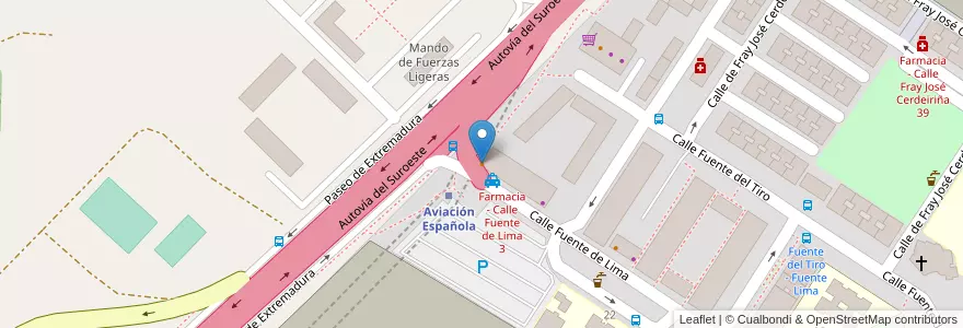 Mapa de ubicacion de Trocadero en 西班牙, Comunidad De Madrid, Comunidad De Madrid, Área Metropolitana De Madrid Y Corredor Del Henares, Madrid.