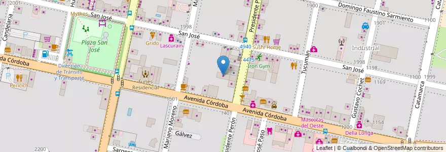 Mapa de ubicacion de Trompicar en الأرجنتين, سانتا في, Departamento Rosario, Municipio De Funes, Funes.