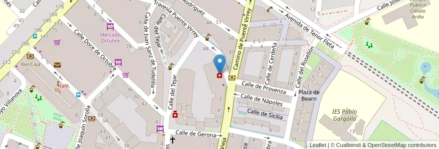 Mapa de ubicacion de Trueba Guillen Montells Trueba en スペイン, アラゴン州, サラゴサ, Zaragoza, サラゴサ.