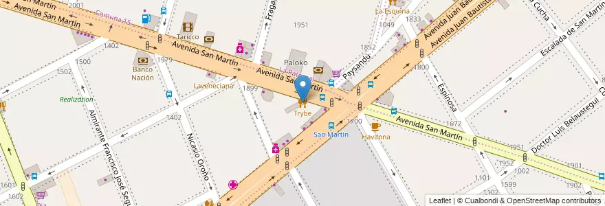 Mapa de ubicacion de Trybe, Villa General Mitre en 阿根廷, Ciudad Autónoma De Buenos Aires, 布宜诺斯艾利斯.