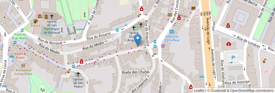Mapa de ubicacion de TS - A Casa en Sepanyol, Galicia / Galiza, A Coruña, Santiago, Santiago De Compostela.