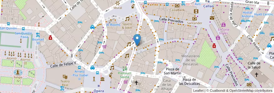 Mapa de ubicacion de TSC en إسبانيا, منطقة مدريد, منطقة مدريد, Área Metropolitana De Madrid Y Corredor Del Henares, مدريد.