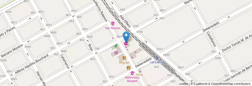 Mapa de ubicacion de Tu Farmacia de Cabecera en アルゼンチン, ブエノスアイレス州, Partido De Vicente López, Vicente López.