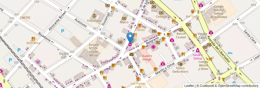 Mapa de ubicacion de Tu Farmacia De Cabecera en آرژانتین, استان بوئنوس آیرس, Partido De San Isidro, San Isidro.