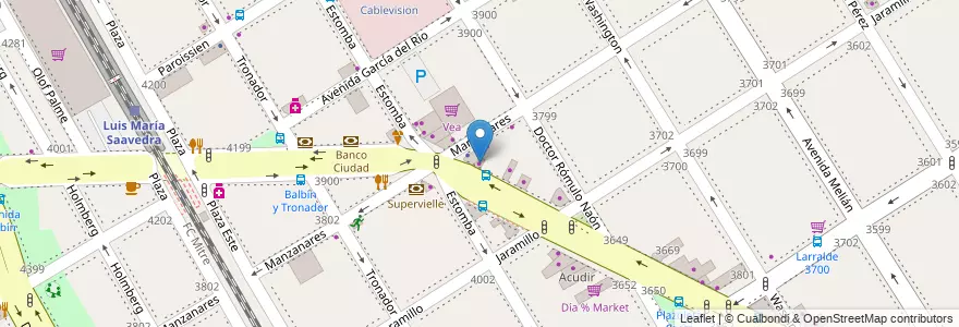 Mapa de ubicacion de Tu Lugar, Saavedra en Аргентина, Буэнос-Айрес, Comuna 12, Буэнос-Айрес.