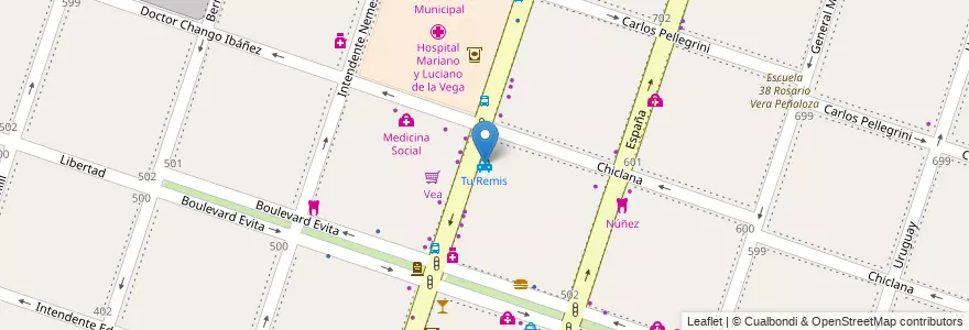Mapa de ubicacion de Tu Remis en Argentina, Buenos Aires, Partido De Moreno, Moreno.