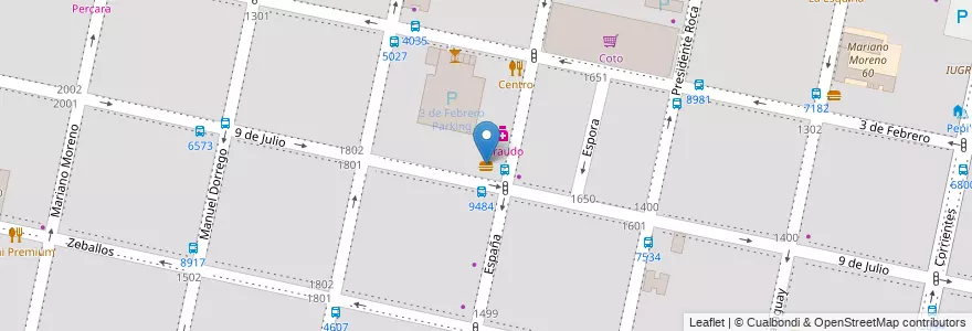 Mapa de ubicacion de Tu Sandwich en Argentinien, Santa Fe, Departamento Rosario, Municipio De Rosario, Rosario.