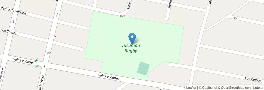 Mapa de ubicacion de Tucumán Rugby en 아르헨티나, Tucumán, Departamento Yerba Buena, Yerba Buena.