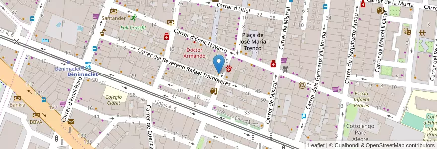 Mapa de ubicacion de Tulsa Café en Spanien, Valencianische Gemeinschaft, Valencia, Comarca De València, Valencia.