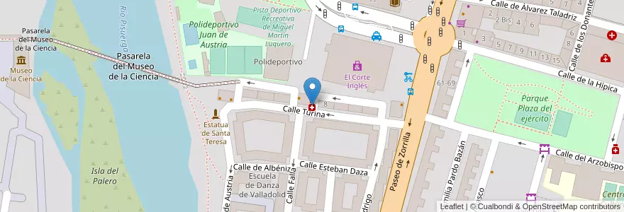 Mapa de ubicacion de Turina 10 en Sepanyol, Castilla Y León, Valladolid, Valladolid.