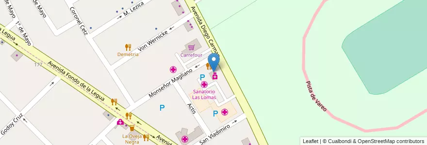 Mapa de ubicacion de Turno 24 Hs en آرژانتین, استان بوئنوس آیرس, Partido De San Isidro, San Isidro.