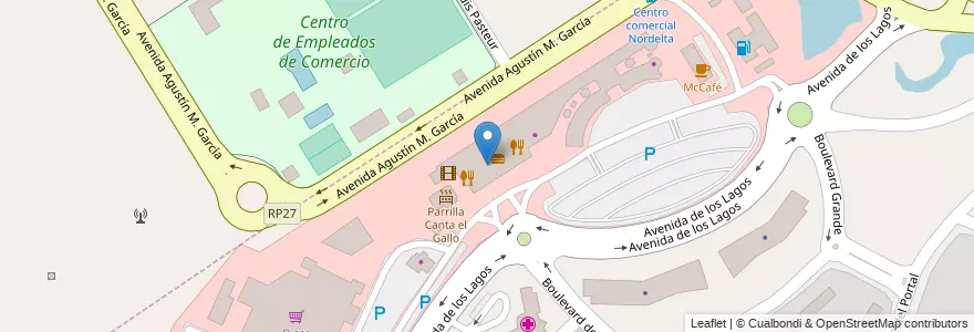 Mapa de ubicacion de Tutti a Tavola en 阿根廷, 布宜诺斯艾利斯省, Partido De Tigre, Nordelta.