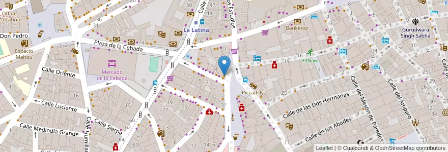 Mapa de ubicacion de Tutti Frutti en Испания, Мадрид, Мадрид, Área Metropolitana De Madrid Y Corredor Del Henares, Мадрид.