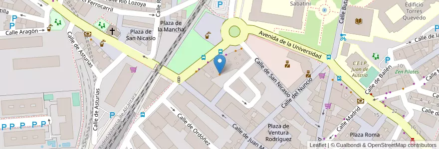 Mapa de ubicacion de Twister Rock&Food en 西班牙, Comunidad De Madrid, Comunidad De Madrid, Área Metropolitana De Madrid Y Corredor Del Henares, Leganés.