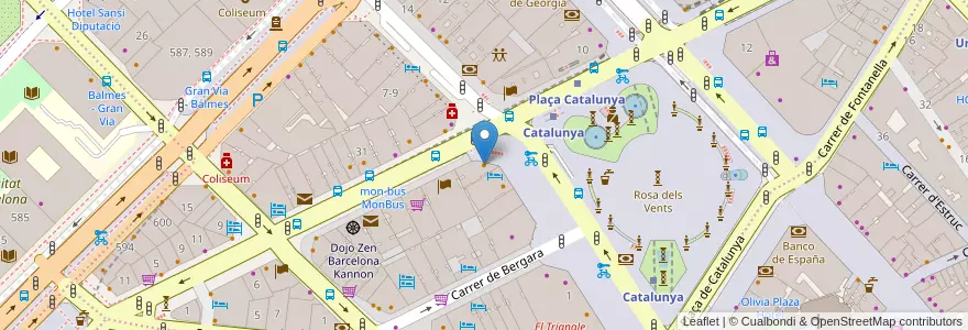 Mapa de ubicacion de Txapela en Spanje, Catalonië, Barcelona, Barcelonès, Barcelona.