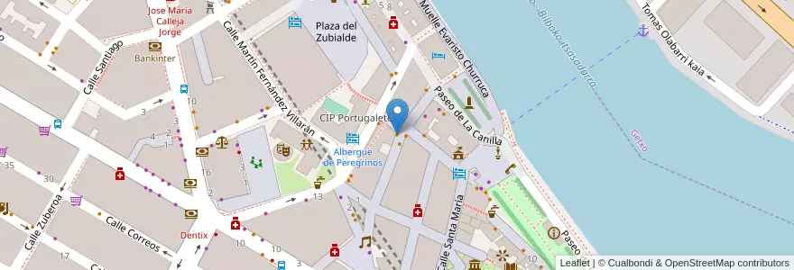 Mapa de ubicacion de Txo en 스페인, Euskadi, Bizkaia, Bilboaldea, Portugalete.