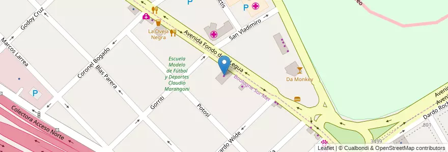 Mapa de ubicacion de Tyres Shop en 阿根廷, 布宜诺斯艾利斯省, Partido De San Isidro, Boulogne Sur Mer.
