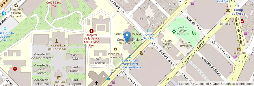Mapa de ubicacion de UAB Idiomes en Sepanyol, Catalunya, Barcelona, Barcelonès, Barcelona.