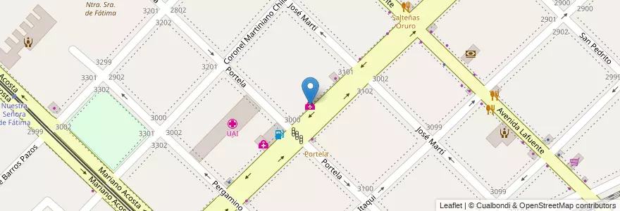 Mapa de ubicacion de UAI Salud, Villa Soldati en Argentina, Ciudad Autónoma De Buenos Aires, Buenos Aires, Comuna 8.