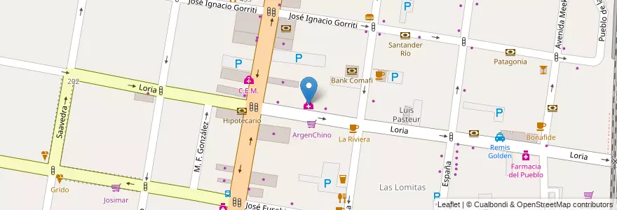 Mapa de ubicacion de UAI Salud en アルゼンチン, ブエノスアイレス州, Partido De Lomas De Zamora, Lomas De Zamora.