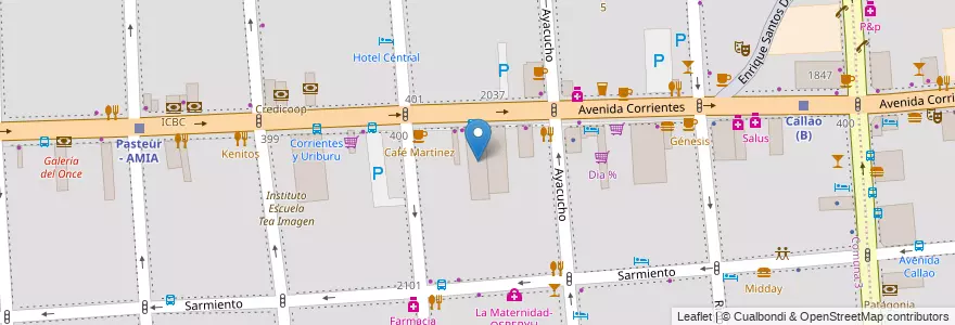 Mapa de ubicacion de UBA - Universidad de Buenos Aires, Balvanera en Argentinien, Ciudad Autónoma De Buenos Aires, Comuna 3, Buenos Aires.