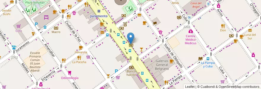Mapa de ubicacion de Ubatuba, Belgrano en آرژانتین, Ciudad Autónoma De Buenos Aires, Buenos Aires, Comuna 13.