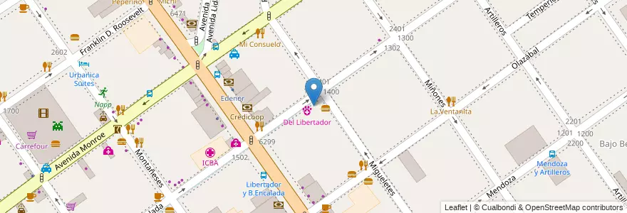 Mapa de ubicacion de ubn, Belgrano en Argentinië, Ciudad Autónoma De Buenos Aires, Buenos Aires, Comuna 13.