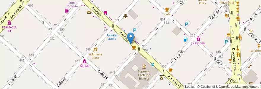 Mapa de ubicacion de UCLP - Facultad de Odontología, Casco Urbano en Arjantin, Buenos Aires, Partido De La Plata, La Plata.