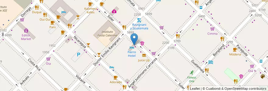 Mapa de ubicacion de UCO, Palermo en Arjantin, Ciudad Autónoma De Buenos Aires, Buenos Aires, Comuna 14.