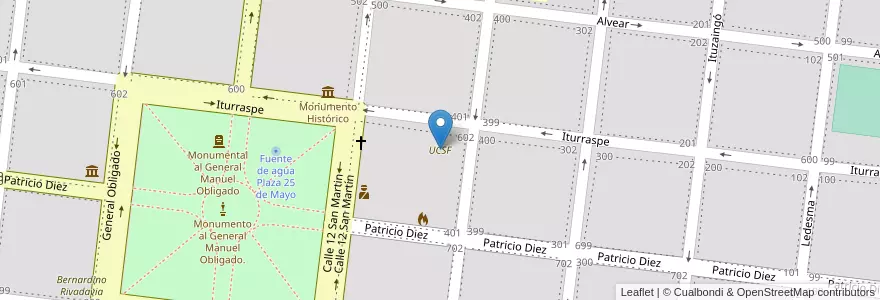 Mapa de ubicacion de UCSF en Argentina, Santa Fe, Departamento General Obligado, Municipio De Reconquista.