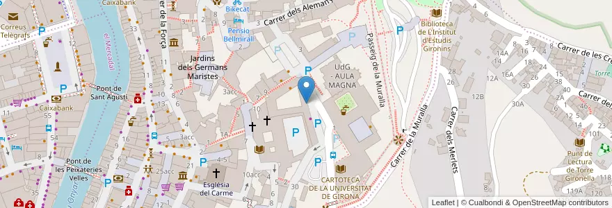 Mapa de ubicacion de UdG EDIFICI SEMINARI MENOR en スペイン, カタルーニャ州, ジローナ, Gironès, ジローナ.