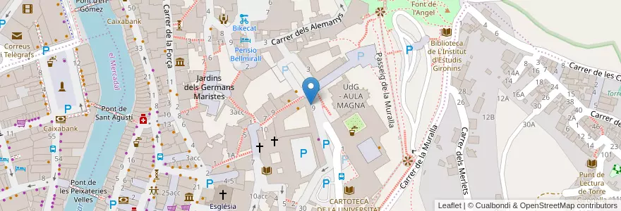 Mapa de ubicacion de UdG FACULTAT D'EDUCACIÓ I PSICOLOGIA en Sepanyol, Catalunya, Girona, Gironès, Girona.