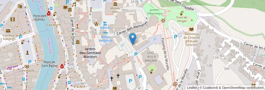 Mapa de ubicacion de UdG RECTORAT en اسپانیا, Catalunya, خرنا, Gironès, خرنا.